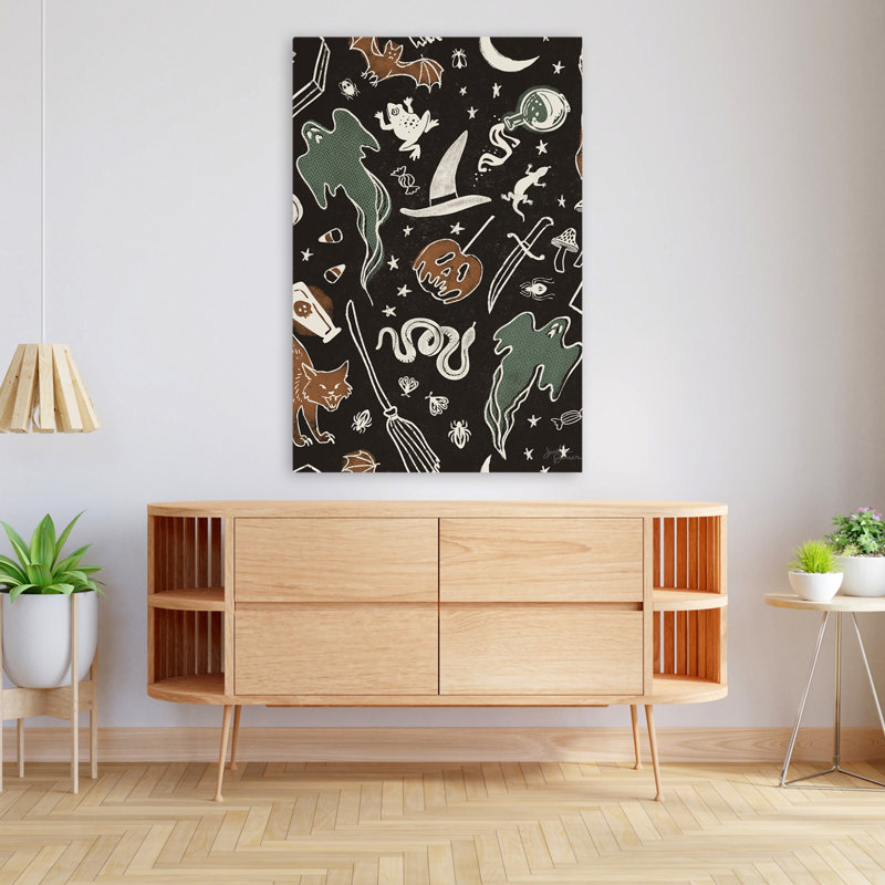 Motif de chats effrayés IVC - animaux noir, H 48 po x l 32 po