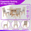 Ensemble de table de salle à manger extensible en bois massif pour 4 avec rallonges de 18 po et chaises rembourrées-300559246