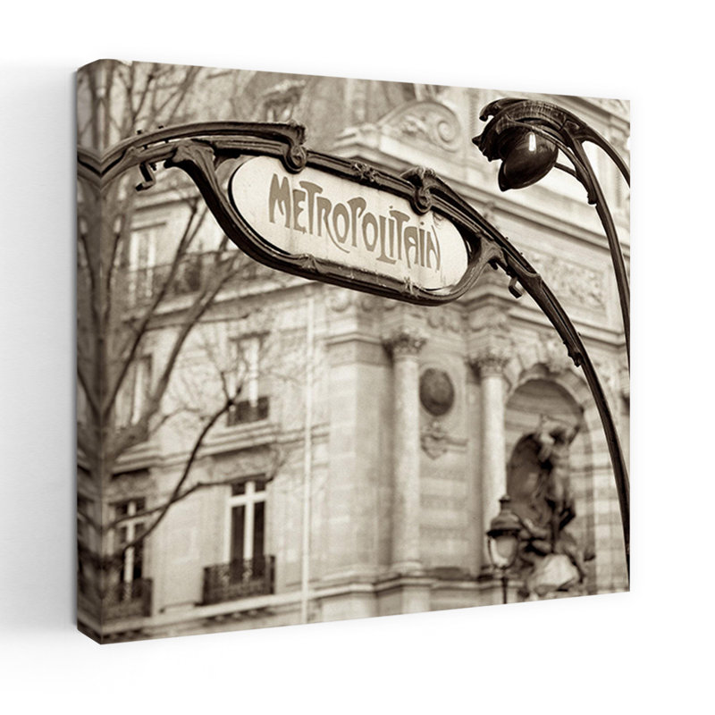 Métropolitain, Paris, architecture contemporaine, art, H 18 po x l 18 po