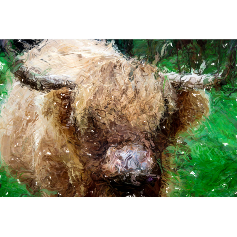 Witham Bison Digital Illustration - Wrapped Canvas Print, 30cm H x 46cm W x 3.8cm D