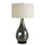 Lampe de table en verre et métal Smoke Pearl Essence - 32 po x 18 po