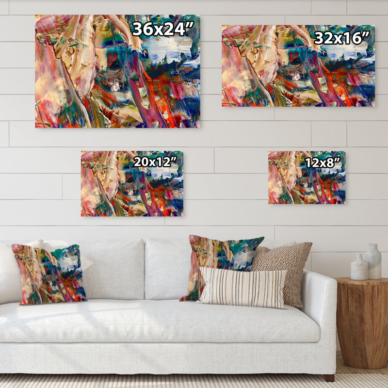 Art abstrait sur toile Colorfor, H 8 po x l 12 po x P 1 po, Toile tendue