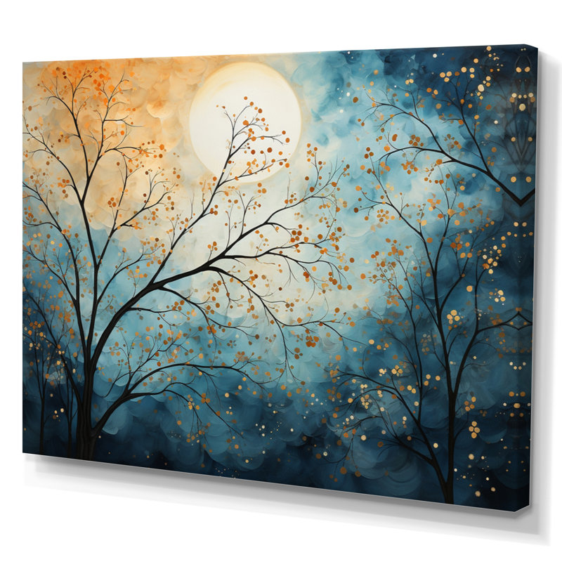 Ciel céleste mosaïque paysage V - impression, H 24 po x l 32 po x P 1 po, Toile tendue