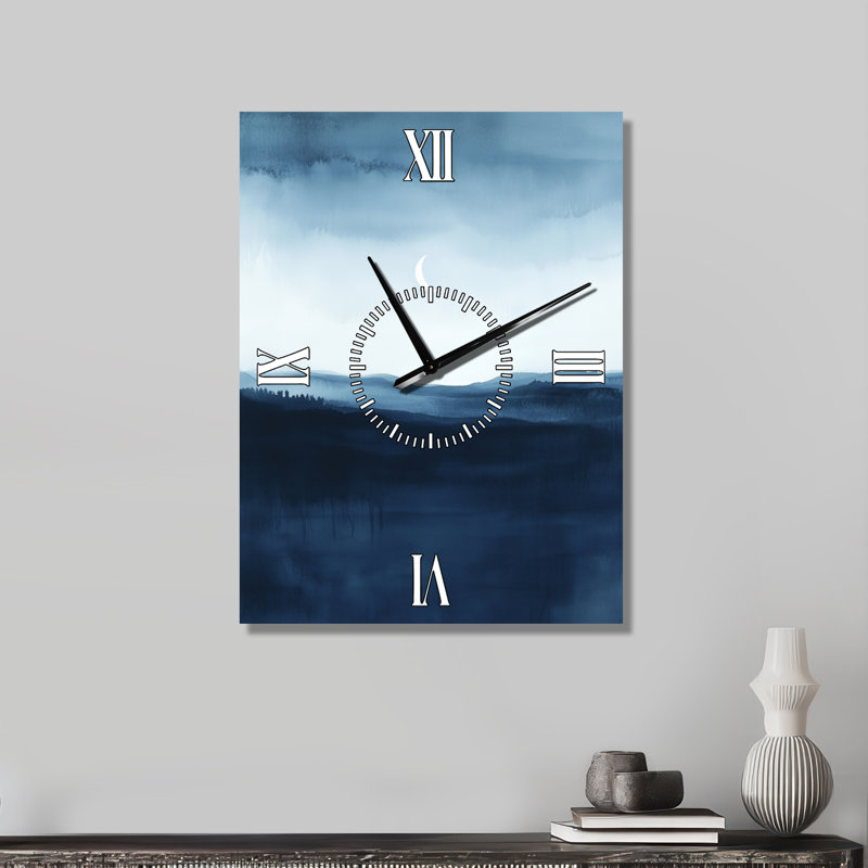 Welton II - White Celestial Wall Clock, 32" H x 24" W - Rectangle
