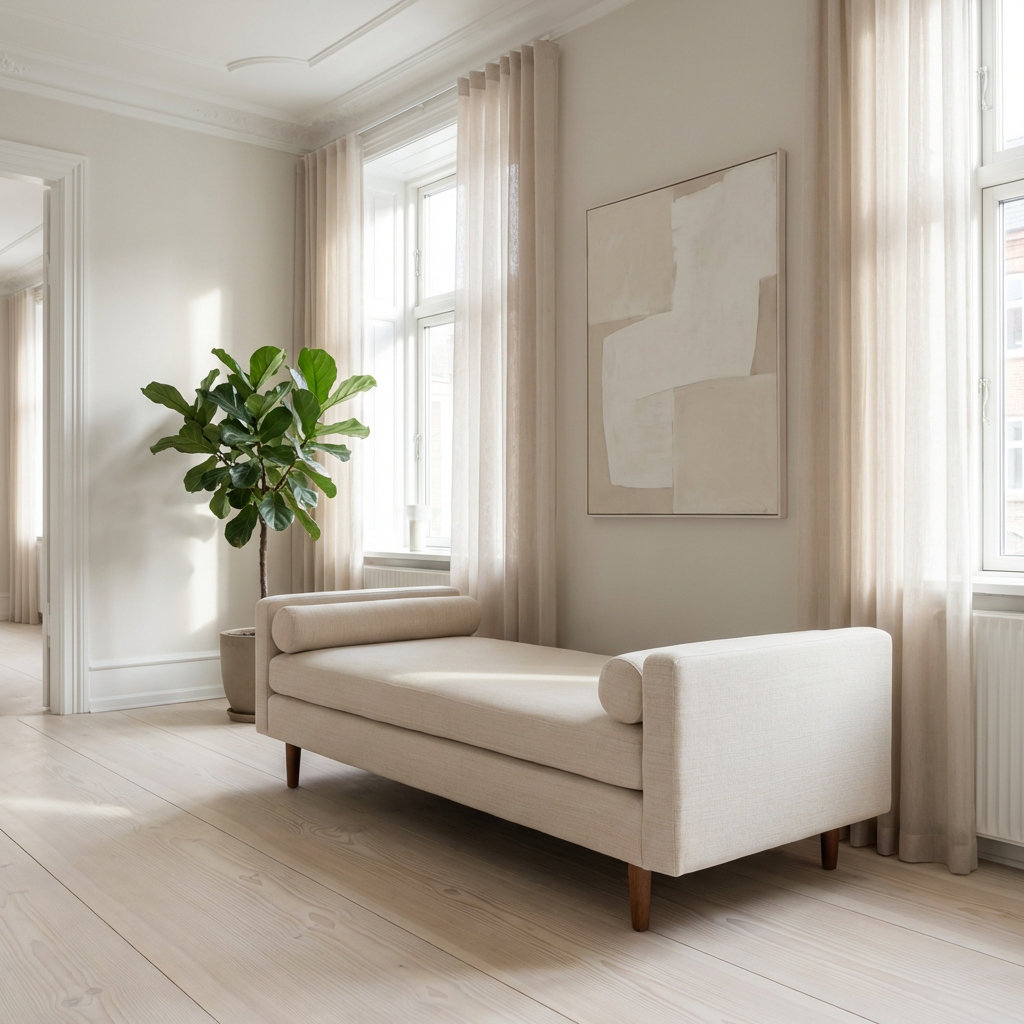 Laguna Upholstered Daybed - Twin, Cream Performance Basketweave