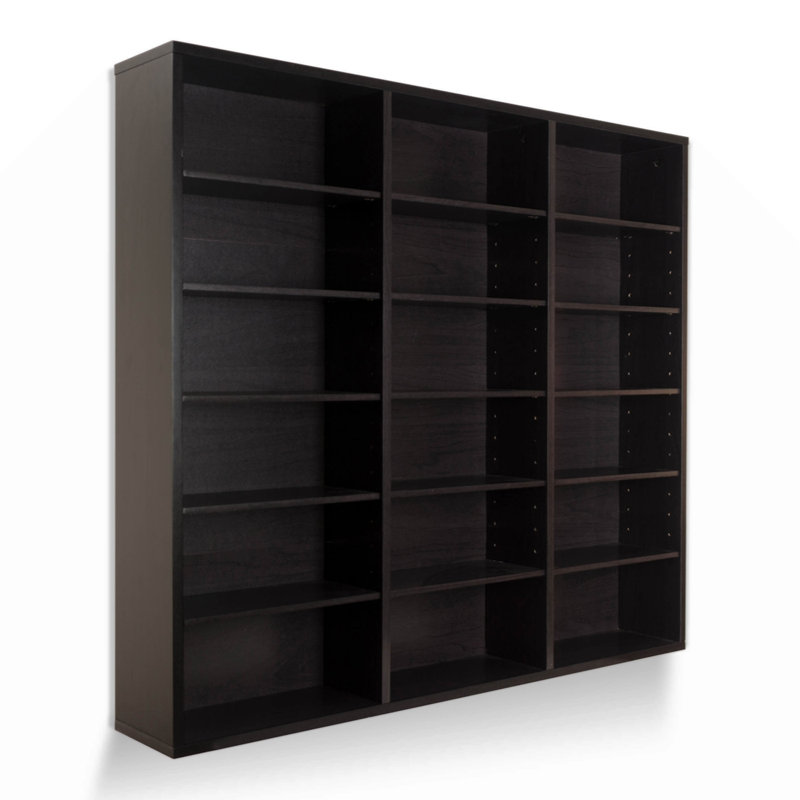 Unité de rangement murale, 15 tablettes réglables, encastrée