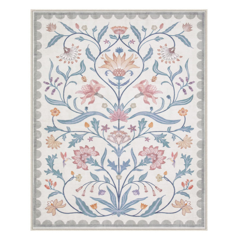  Tapis décoratif antidérapant Boho, Rectangulaire 8 pi x 10 pi
