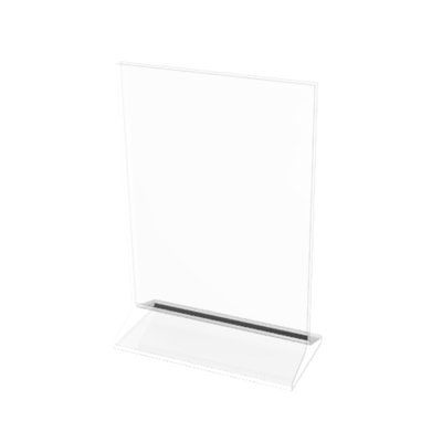 Fixturedisplays® 1PK 4X6" Acrylic Sign Holder Frame Photo Menu 11193-3 Peel Off Protective Film (White) Before Use.