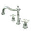 Robinet de salle de bain à deux poignées et à 3 trous à fixation sur comptoir avec bonde mécanique Kingston Brass-29272854