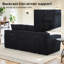 Canapé-lit convertible avec mousse à mémoire de forme, structure en acier, sans assemblage, conception compacte pour les petits espaces et les appartements (noir)-107876531