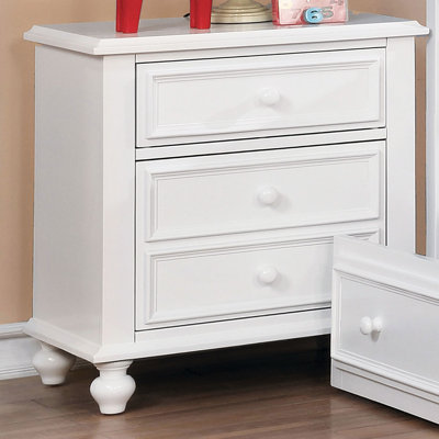 Table de chevet en bois avec 2 tiroirs en blanc - Décoration de chambre à coucher de style traditionnel avec pieds tournés, assemblage facile, capacité de conservation de poids de 200 lb, entretien de 2 luminaires