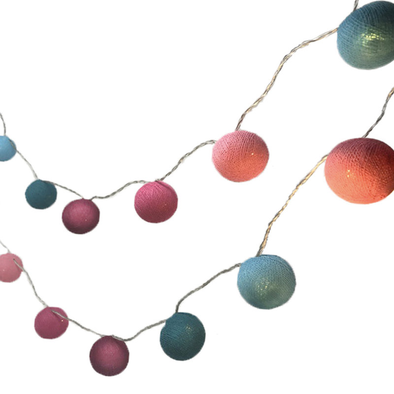 Misti LED Cotton Ball String Light, 30 Lamps - 8 Metre Long