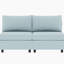 Combinaisons modulaires en tissu, chenille bleu antique, 4 places, avec rangement et canapé-lit, 96,91 po de profondeur, 62,29 po de largeur, 31,46 po de hauteur, 186,51 lb de poids, canapé-lit modulaire, 4, tissu chenille
