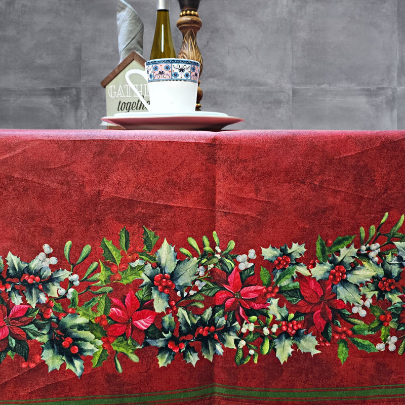 Nappe franÃ§aise en acrylique enduit, lavable et rÃ©sistante aux Ã©claboussures, Rouge
