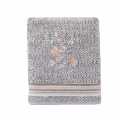 EcoLeaf Gray Small Bath Towel - Sustainable Greenhouse Collection