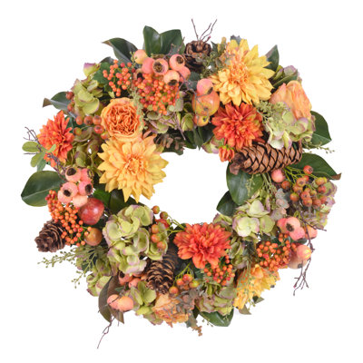 DAHLIA HYDRANGEA WREATH