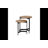 Abrams Round Wood Top Metal Base Nesting Tables
