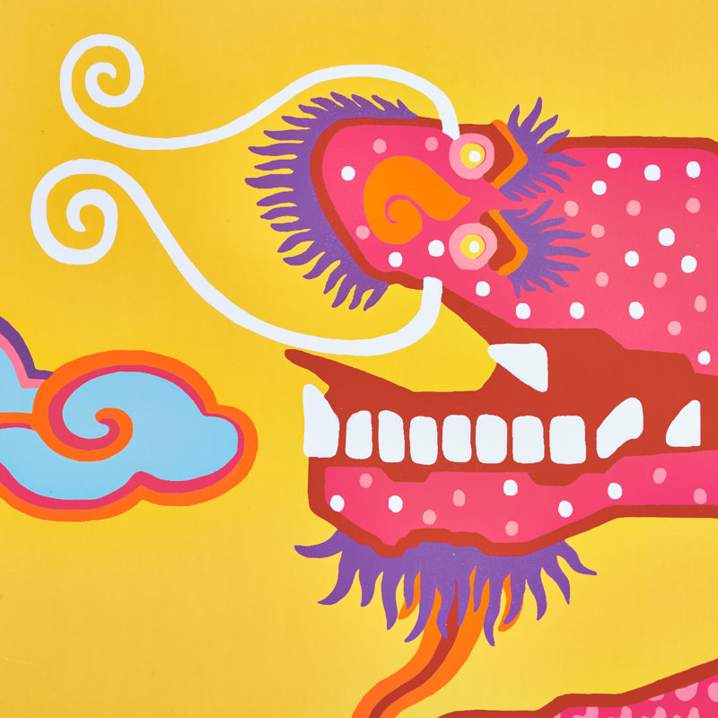 Schumacher x Johnson Hartig Magical Ming Dragon Wallpaper, Yellow
