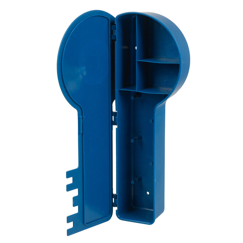 Plastic / Acrylic Wall Organizer with Key Hooks, Blue