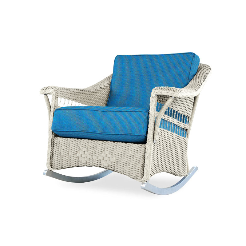 Nantucket Outdoor Rocker Chair, Linen, Callen Celadon