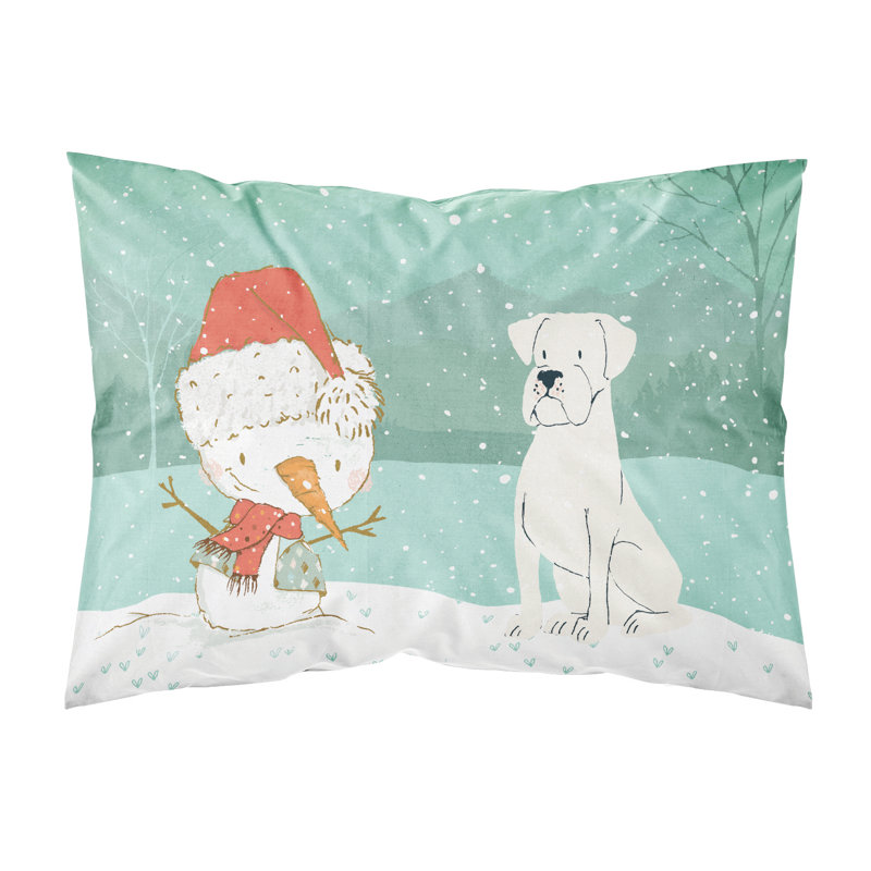 Snowman Christmas Microfiber, White Boxer
