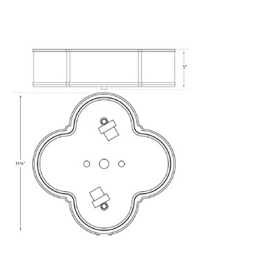 Alexa Hampton Basil Small Flush Mount
