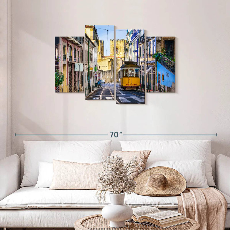 Sireci Yellow Lisbon Tram, 27" H x 43" W