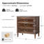  Kaybri Farmhouse 26'' W 3-Drawer Fluted Solid Wood End Table with Built-In Outlet and Pull-out Tray-405112868