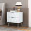 Table de chevet avec 2 tiroirs Crawfordsville