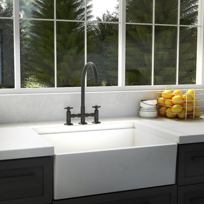 Mona Double Handle Kitchen Faucet with Accessories, Oil-Rubbed Bronze