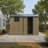 8*6 FT Galvanized Steel Outdoor Storage Shed with Sliding Door-135372149