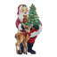 Enseigne de Noël pré-éclairée 26 pouces - Père Noël et arbre de Noël