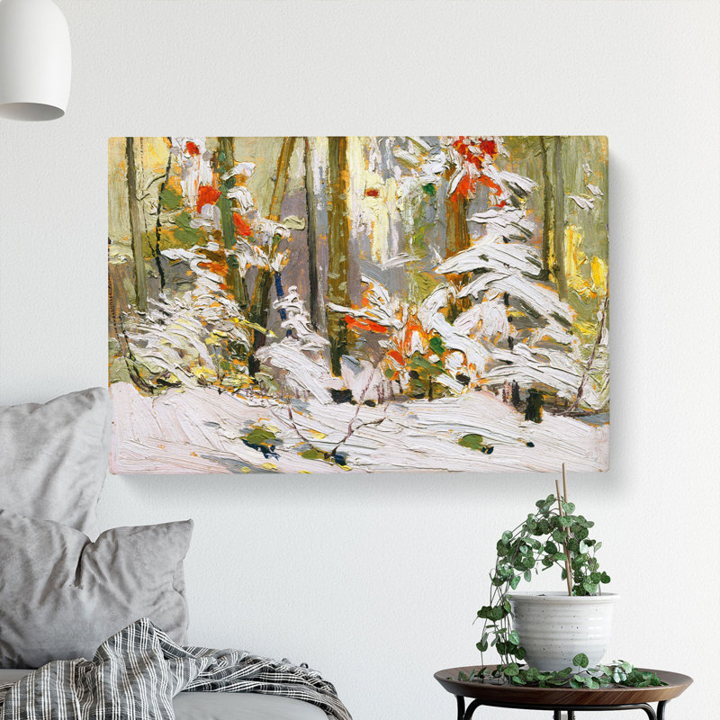 Winter Woodland by Tom Thomson - Wrapped Canvas Painting, 40cm H x 60cm W x 3cm D