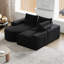 Canapé modulaire incurvé en chenille de 99 pouces avec méridienne, canapé modulaire en forme de L avec sièges profonds, canapé modulaire en chenille pour le salon et la chambre à coucher, aucun assemblage requis-120670256