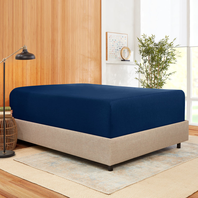Premium Microfiber Fitted Sheet, Navy, Twin XL Fitted Sheet
