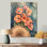 Geraniums Garden At The Wood Slide III - Geraniums, reproduction d'art murale en métal