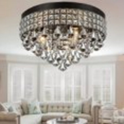3-light Antique 16-inch Crystal Chandelier