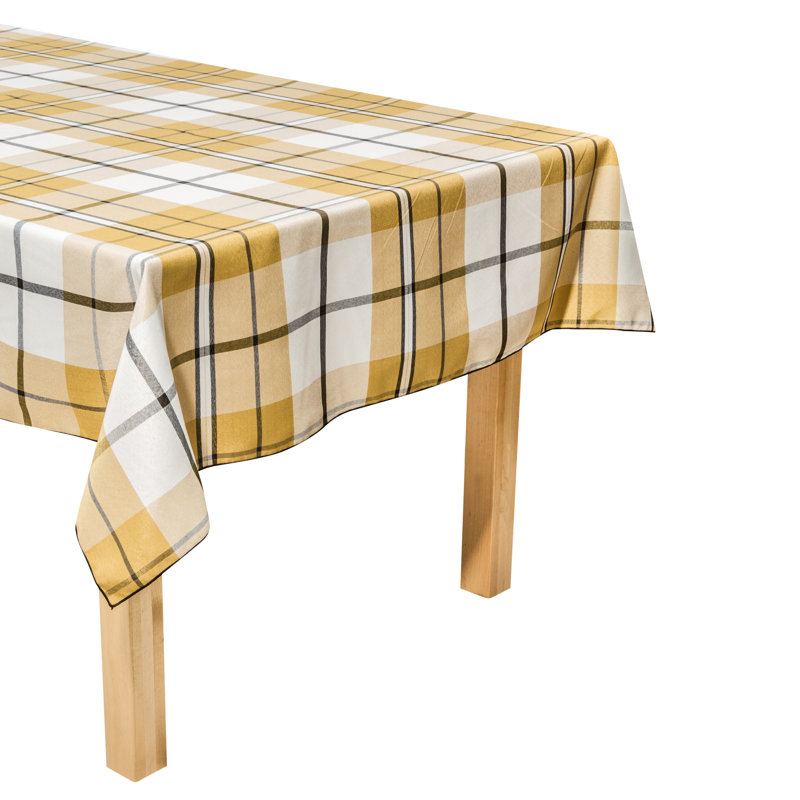 Nappe écossaise Vinci, L 120 po x l 60 po, Or