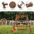 Ellzy Set for Pet's Healthy & Happy,4 Chicken Perches with Swing Fit for 8-10 Chicks, Chicken Toys for Coop Accessories