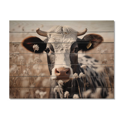 Keisacker, fleur de vache broutant sur bois