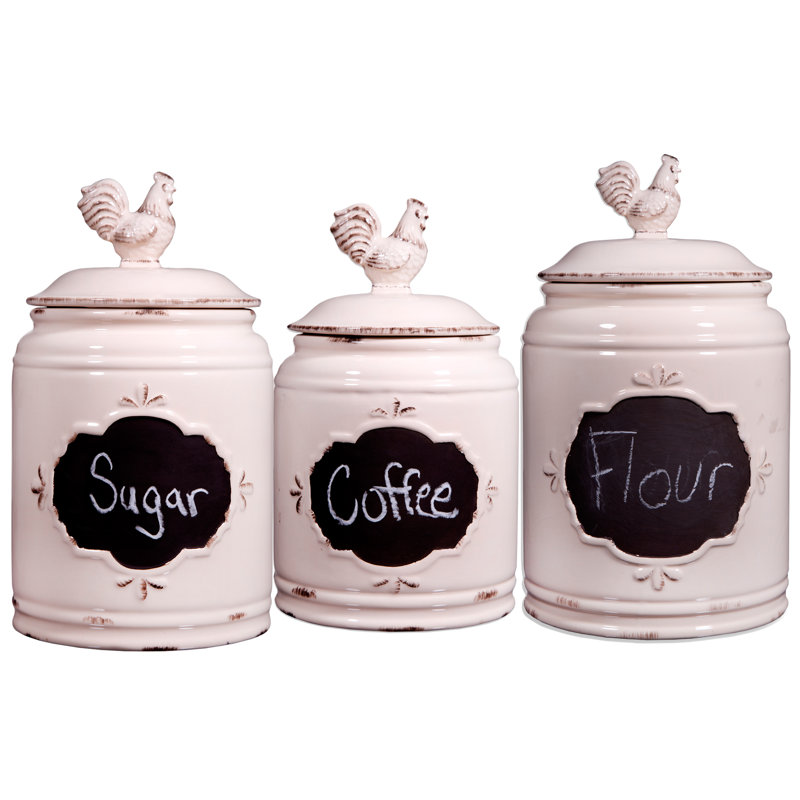 Ensemble de pots de cuisine 3 pièces Chalkboard