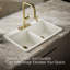 Riverby® 33" Top-Mount Double-Bowl Workstation Kitchen Sink-1780652428