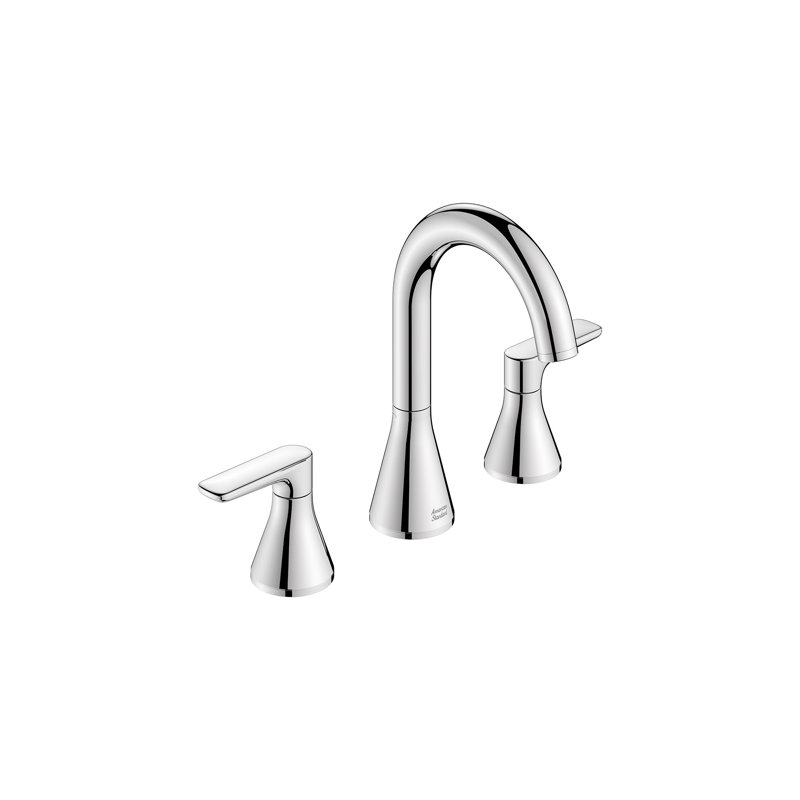 Robinet de salle de bain à large entraxe avec bonde, Chrome