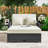 PE Rattan Chaise Lounge with Adjustable Backrest, High-Density Cushions and Footrest-1838018959