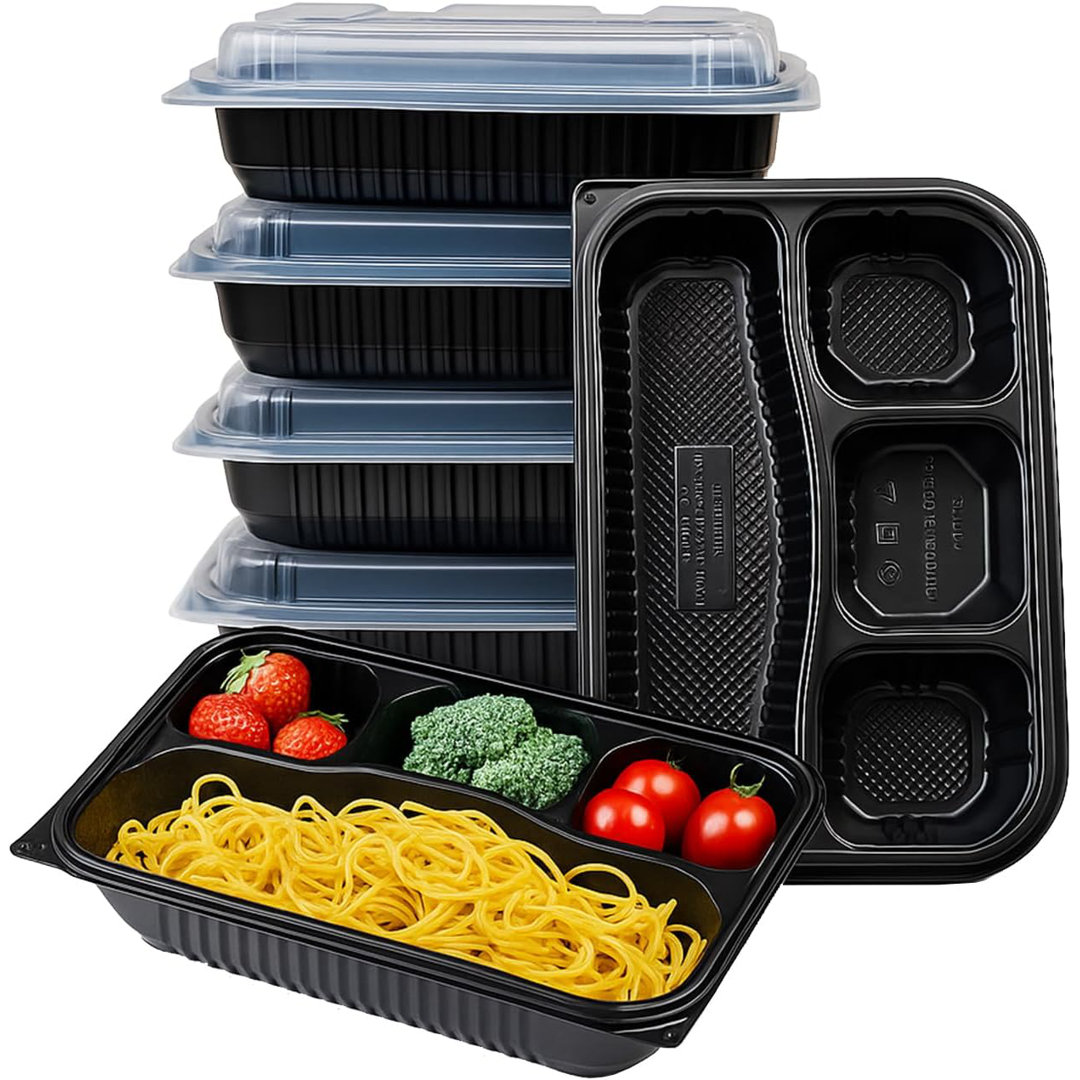 4 Compartment Takeaway Meal Prep Containers Pack Of 20
