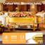 Plats à frire pour buffet, ensemble de 6 plats à frire dorés 9QT, chauffe-plats de qualité supérieure pour buffet, fêtes et mariages