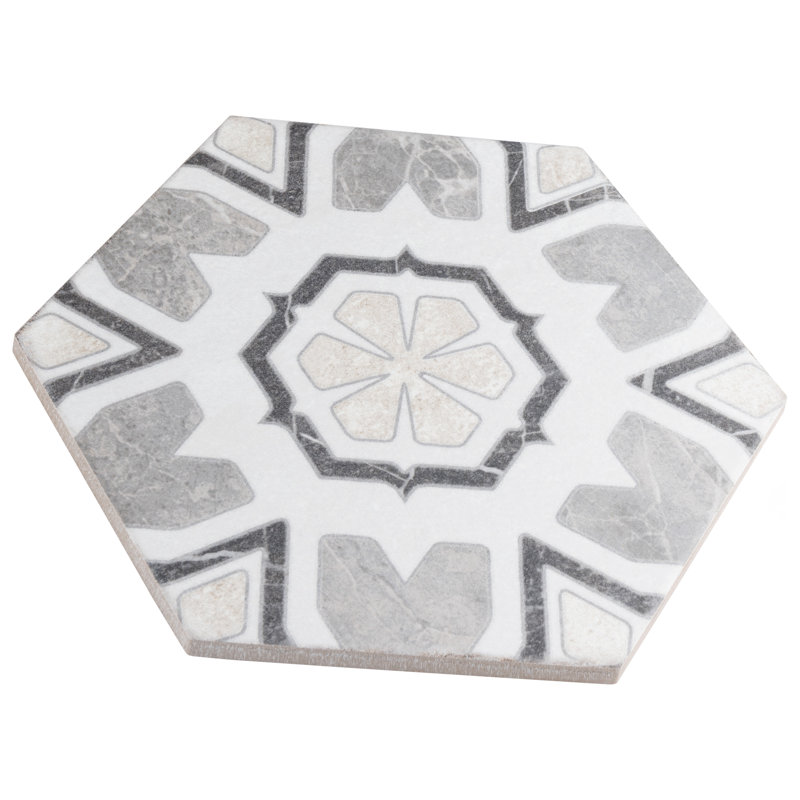 Carreau de porcelaine à motif de mur et de plancher 9 po x 10 po Mazzo