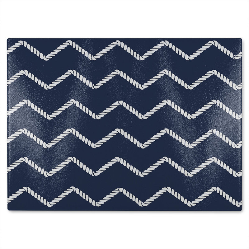 Zig Zagged Rope Glass Chopping Board