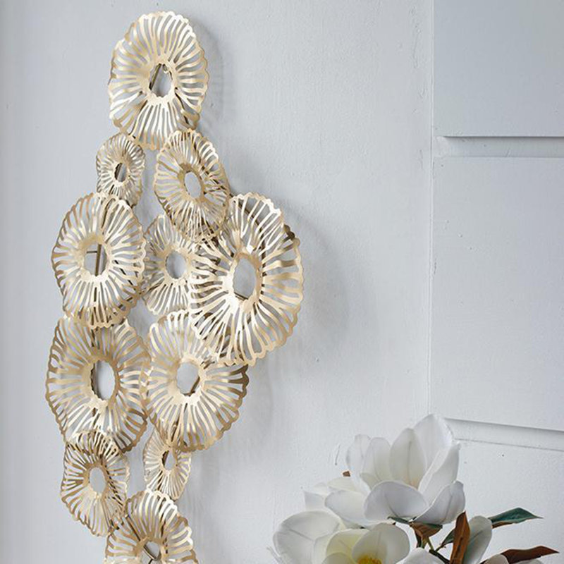 24x2x42" Gold Iron Wall Art