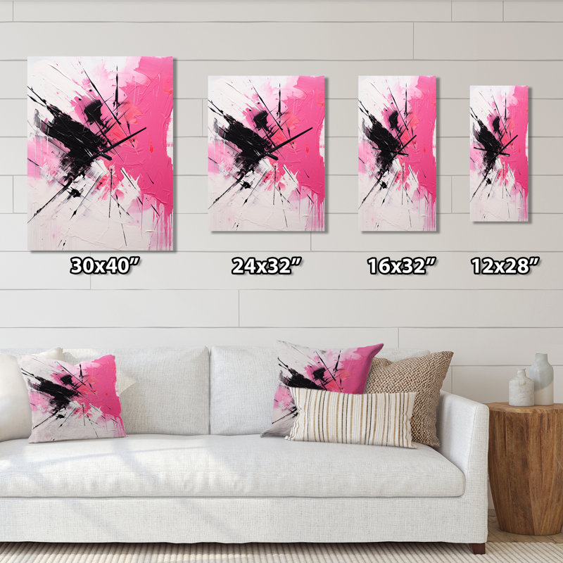 Horloge murale Drost - Fuschia, Grand